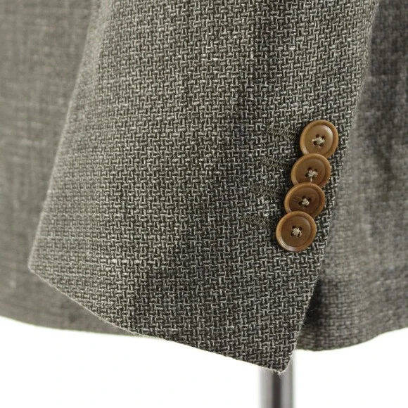Luciano Barbera NWT Linen Blend Sport Coat Size 54 (44 US) In Moss Green
